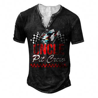 Race Car Birthday Party Racing Family Uncle Pit Crew Men's Henley T-Shirt - Seseable