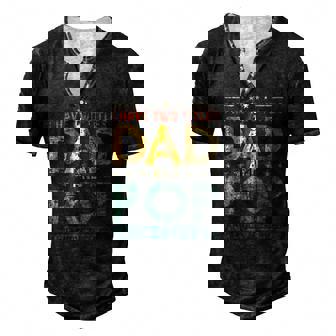 Mens Retro I Have Two Titles Dad And Pop Fathers Day Men's Henley T-Shirt | Mazezy