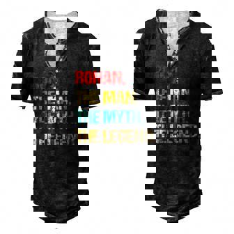 Mens Ronan The Man The Myth The Legend Men's Henley T-Shirt | Mazezy