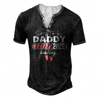 Soon To Be Daddy Est 2022 Pregnancy Announcement Men's Henley T-Shirt | Mazezy