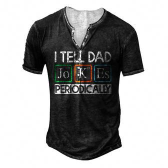 I Tell Dad Jokes Periodically Vintage Fathers Day Men's Henley T-Shirt | Mazezy