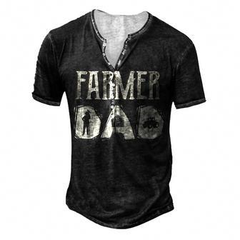 Tractor Dad Farming Father Farm Lover Farmer Daddy V2 Men's Henley T-Shirt - Seseable