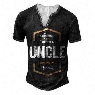 Uncle Genuine Trusted Uncle Premium Quality Men's Henley T-Shirt - Seseable