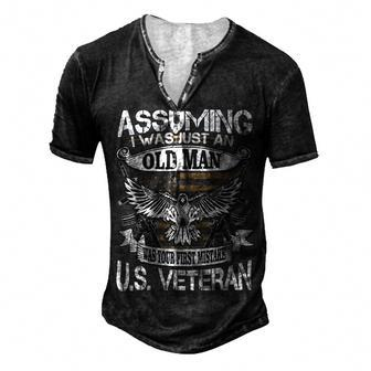 Veteran Us Veteran Respect Solider463 Navy Soldier Army Military Men's Henley Button-Down 3D Print T-shirt - Monsterry AU