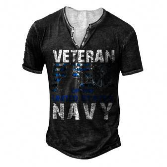 Veteran Veterans Day Us Navy Veteran Usns 128 Navy Soldier Army Military Men's Henley Button-Down 3D Print T-shirt - Monsterry AU
