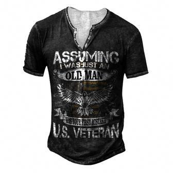 Veteran Veterans Day Us Veteran 204 Navy Soldier Army Military Men's Henley Button-Down 3D Print T-shirt - Monsterry DE