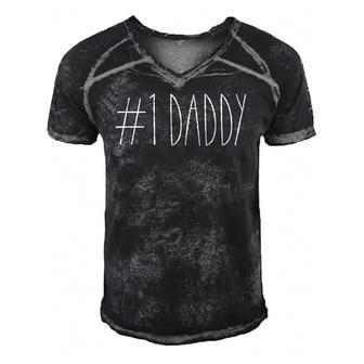 1 Daddy Number One Fathers Day Daddy Rae Dunn Style Men's Short Sleeve V-neck 3D Print Retro Tshirt | Mazezy