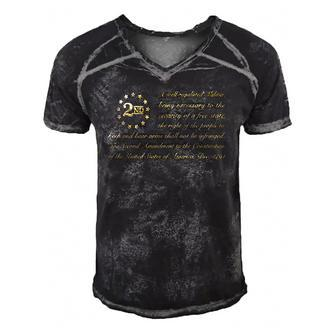 2Nd Amendment Pro Gun Constitution Men's Short Sleeve V-neck 3D Print Retro Tshirt | Mazezy