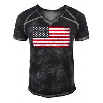4Th Of July American Flag Vintage Usa Men Women Patriotic Men's Short Sleeve V-neck 3D Print Retro Tshirt | Mazezy