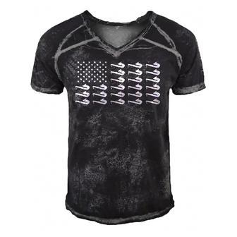 4Th Of July Us American Flag Design Saxophone Player Men's Short Sleeve V-neck 3D Print Retro Tshirt | Mazezy