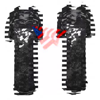 American Flag Paper Plane 4Th Of July Patriotic Usa Flag Men's Short Sleeve V-neck 3D Print Retro Tshirt | Mazezy