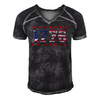 American Flag Usa United States America Independence Men's Short Sleeve V-neck 3D Print Retro Tshirt | Mazezy