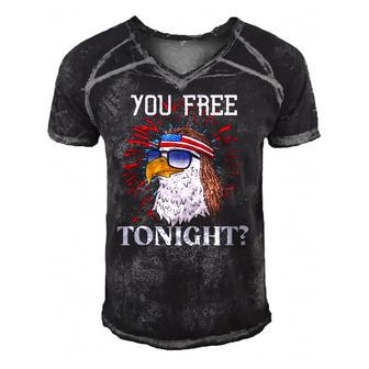 Are You Free Tonight 4Th Of July American Bald Eagle Men's Short Sleeve V-neck 3D Print Retro Tshirt | Mazezy