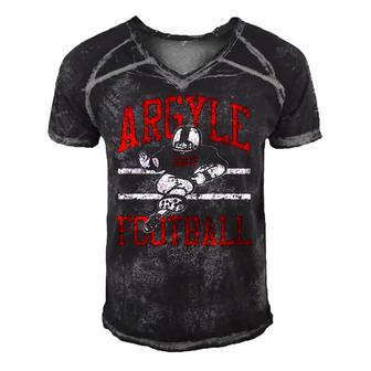 Argyle Eagles Fb Player Vintage Football Men's Short Sleeve V-neck 3D Print Retro Tshirt | Mazezy