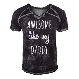 Awesome Like My Daddy Funny Fathers Day Tee Men's Short Sleeve V-neck 3D Print Retro Tshirt | Mazezy