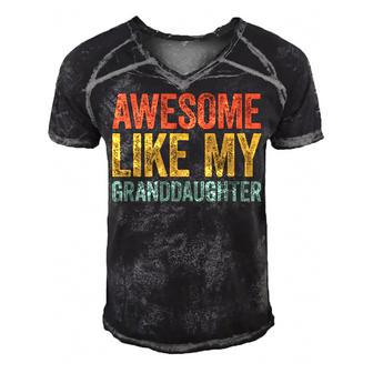 Awesome Like My Granddaughter Parents Day V2 Men's Short Sleeve V-neck 3D Print Retro Tshirt - Seseable