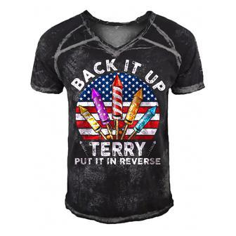 Back Up Terry Put It In Reverse 4Th Of July Vintage Men's Short Sleeve V-neck 3D Print Retro Tshirt | Seseable CA