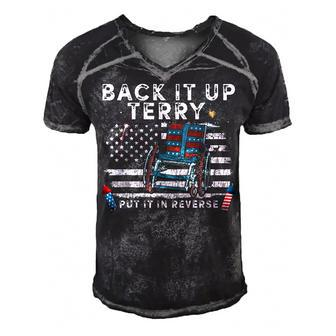 Back Up Terry Put It In Reverse Firework Funny 4Th Of July  V2 Men's Short Sleeve V-neck 3D Print Retro Tshirt
