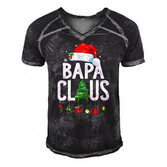Bapa Claus Christmas Matching Family Pajama Funny Xmas Gift Men's Short Sleeve V-neck 3D Print Retro Tshirt | Mazezy
