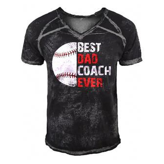 Baseball Coach Baseball Daddy Coach Dad Father Men's Short Sleeve V-neck 3D Print Retro Tshirt | Mazezy