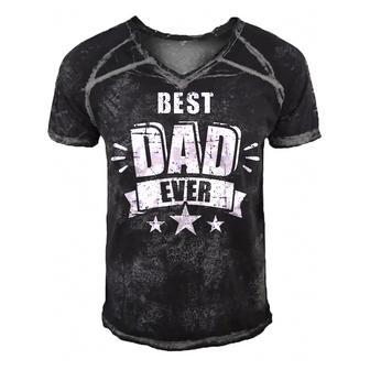 Best Dad Ever Fathers Day For Daddy Or Father Men's Short Sleeve V-neck 3D Print Retro Tshirt - Monsterry