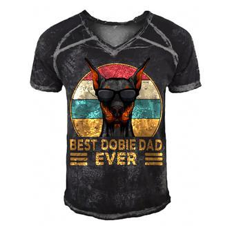 Best Dobie Dad Ever Doberman Dog Owner Men's Short Sleeve V-neck 3D Print Retro Tshirt - Monsterry CA