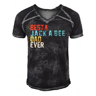 Best Jack-A-Bee Dad Ever  Retro Vintage Men's Short Sleeve V-neck 3D Print Retro Tshirt