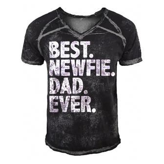 Best Newfie Dad Ever Funny Dog Owner Daddy Cool Father Men's Short Sleeve V-neck 3D Print Retro Tshirt - Monsterry
