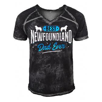 Best Newfoundland Dad Ever - Newfoundland Lover Newfie Owner Men's Short Sleeve V-neck 3D Print Retro Tshirt - Monsterry DE