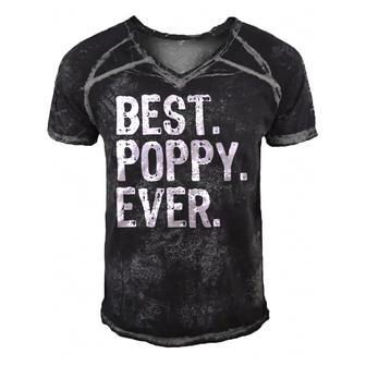 Best Poppy Ever Gift Fathers Day Men's Short Sleeve V-neck 3D Print Retro Tshirt | Mazezy