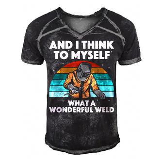Best Welding Art Men Women Arc Welder Pipeliner Ironworker Men's Short Sleeve V-neck 3D Print Retro Tshirt - Seseable