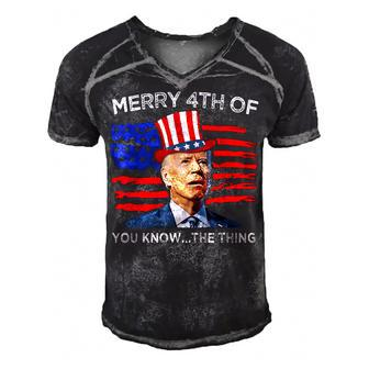 Biden 4Th Of July | Joe Biden Happy Fathers Day Funny Men's Short Sleeve V-neck 3D Print Retro Tshirt - Seseable