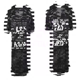 Blessed To Be Called Dad And Daddy Fathers Day Men's Short Sleeve V-neck 3D Print Retro Tshirt | Mazezy