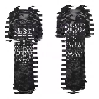 Blessed To Be Called Papaw Fathers Day Men's Short Sleeve V-neck 3D Print Retro Tshirt | Mazezy