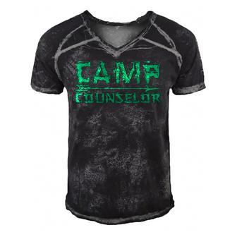Camp Counselor Camping Camper Gift Men's Short Sleeve V-neck 3D Print Retro Tshirt | Mazezy