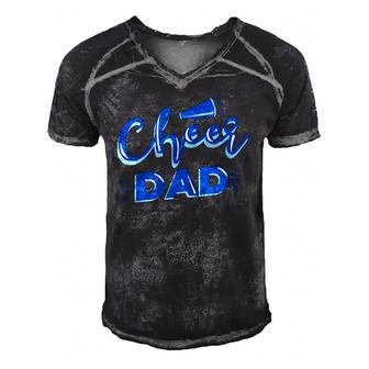 Cheer Dad - Proud Cheerleader Father Cheer Parent Men's Short Sleeve V-neck 3D Print Retro Tshirt | Mazezy