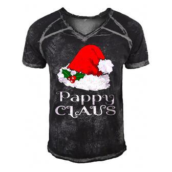 Christmas Pappy Claus Matching Pajama Mens Santa Hat X Mas Men's Short Sleeve V-neck 3D Print Retro Tshirt | Mazezy