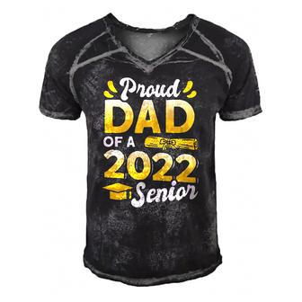Class Of 2022 Proud Dad Of A 2022 Senior School Graduation Men's Short Sleeve V-neck 3D Print Retro Tshirt | Mazezy