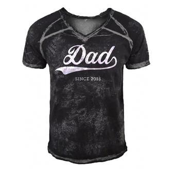 Dad 2018 Daddy Est 2018 Fathers Day Men's Short Sleeve V-neck 3D Print Retro Tshirt | Mazezy
