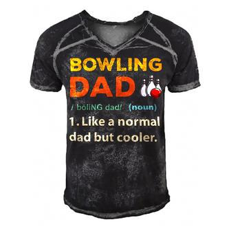 Dad Cool Bowler Alley Mens Lover Sballbowler Bowling Bowler Men's Short Sleeve V-neck 3D Print Retro Tshirt - Seseable