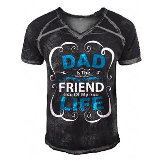 Dad Is The Best Papa T-Shirt Fathers Day Gift Men's Short Sleeve V-neck 3D Print Retro Tshirt - Monsterry