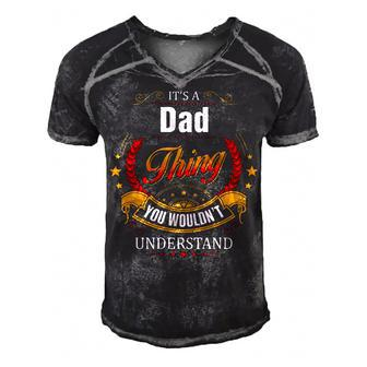 Dad Shirt Family Crest Dad T Shirt Dad Clothing Dad Tshirt Dad Tshirt Gifts For The Dad Men's Short Sleeve V-neck 3D Print Retro Tshirt - Seseable