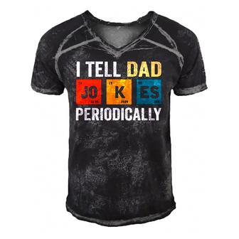 Daddy I Tell Dad Jokes Periodically Funny Fathers Day Men's Short Sleeve V-neck 3D Print Retro Tshirt | Mazezy