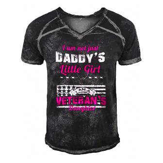 Daddys Little Girl Veterans Daughter Men's Short Sleeve V-neck 3D Print Retro Tshirt | Mazezy