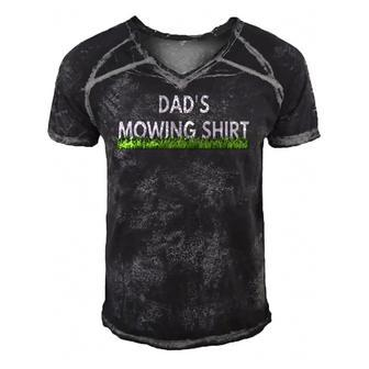 Dads Lawn Mowing Funny Lawn Mower Men's Short Sleeve V-neck 3D Print Retro Tshirt | Mazezy