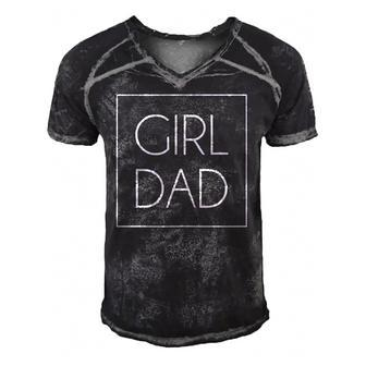 Delicate Girl Dad Tee For Fathers Day  Men's Short Sleeve V-neck 3D Print Retro Tshirt