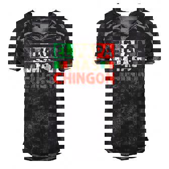 El Papa Mas Chingon - Funny Best Mexican Dad Fathers Day Men's Short Sleeve V-neck 3D Print Retro Tshirt | Mazezy