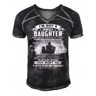 Father Grandpa Im Not A Perfect Daughter 115 Family Dad Men's Short Sleeve V-neck 3D Print Retro Tshirt - Monsterry DE