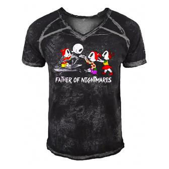 Father Of Nightmares Essential Gift Men's Short Sleeve V-neck 3D Print Retro Tshirt | Mazezy