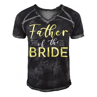 Father Of The Bride Fathers Day T Shirts Men's Short Sleeve V-neck 3D Print Retro Tshirt - Monsterry AU
